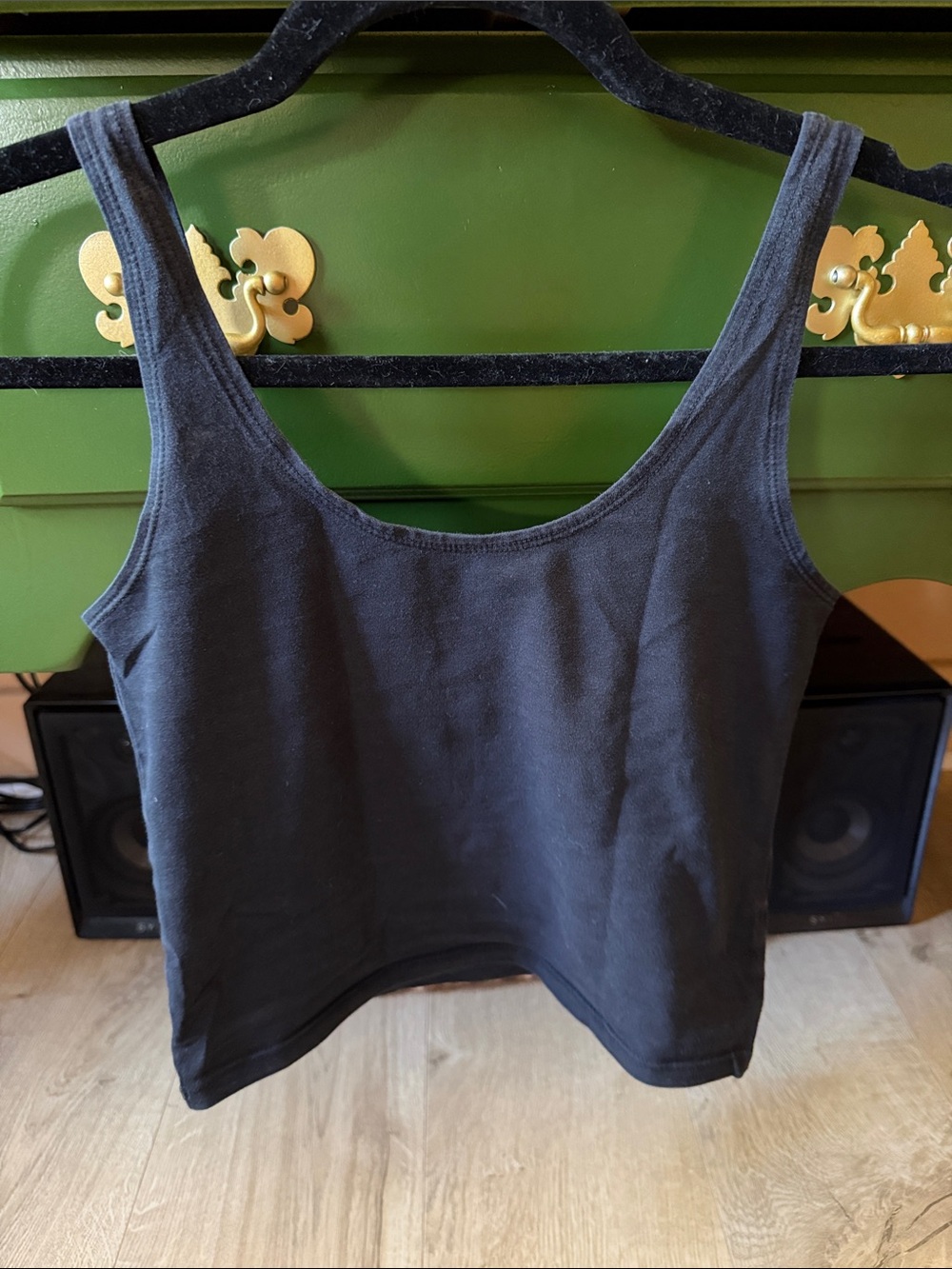 Topshop Black Scoop Neck Tank Top